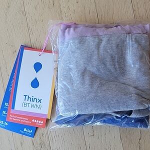 Thinx Light Gray and Lavender Briefs